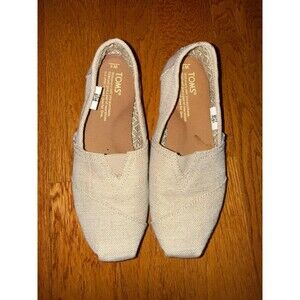 TOMS Women’s Slip On Shoes Size 5 Beige Canvas Flats